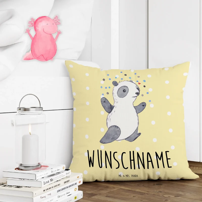 Personalisiertes Kissen Panda Bipolar