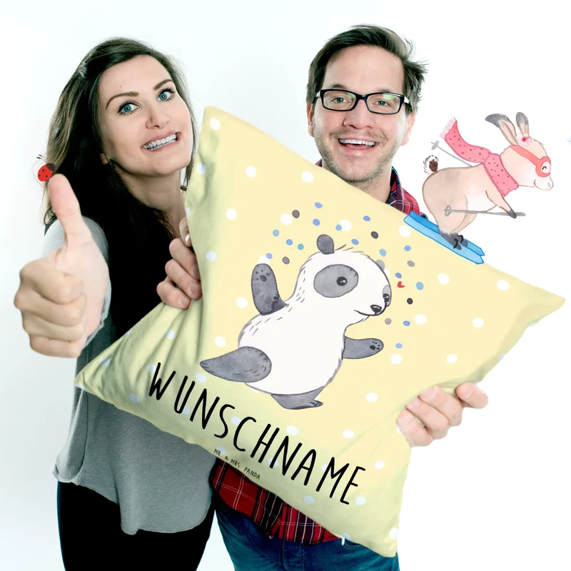 Personalisiertes Kissen Panda Bipolar
