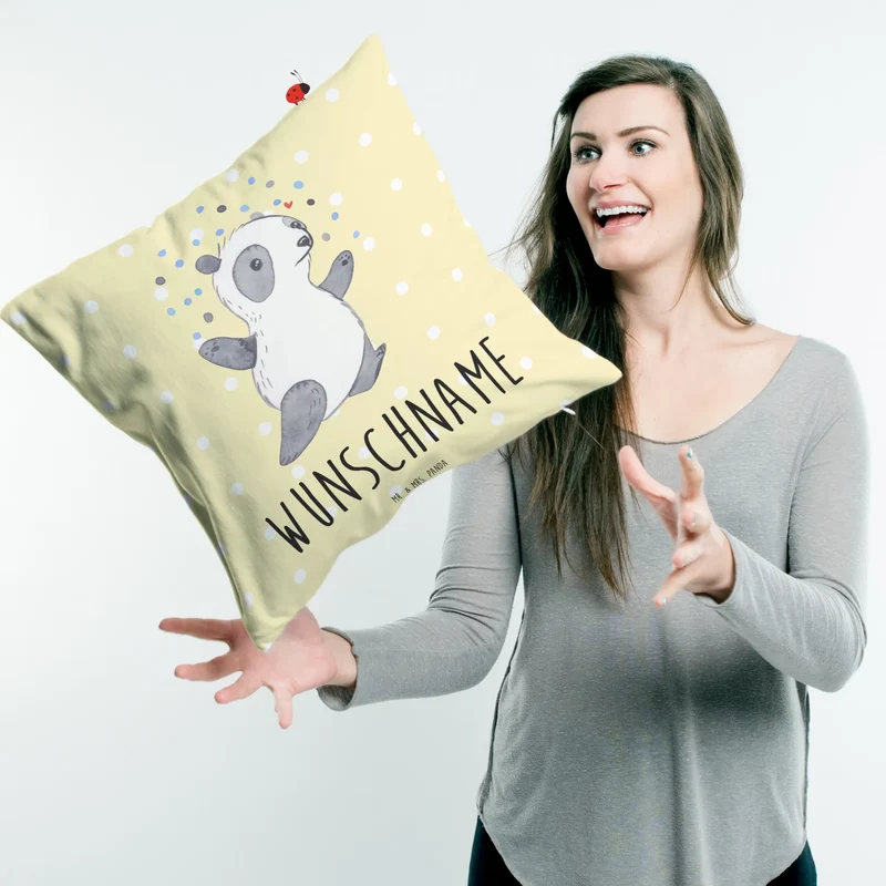 Personalisiertes Kissen Panda Bipolar