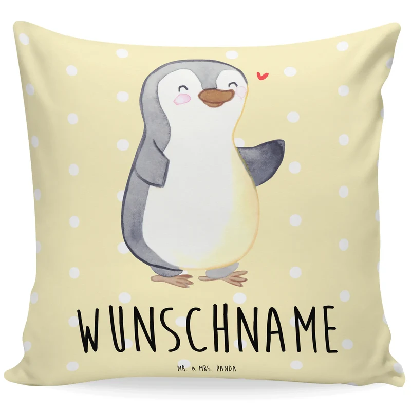Personalisiertes Kissen Pinguin Amputation