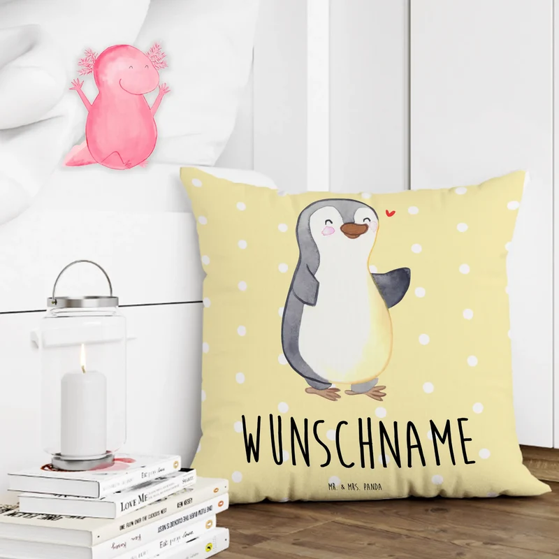 Personalisiertes Kissen Pinguin Amputation