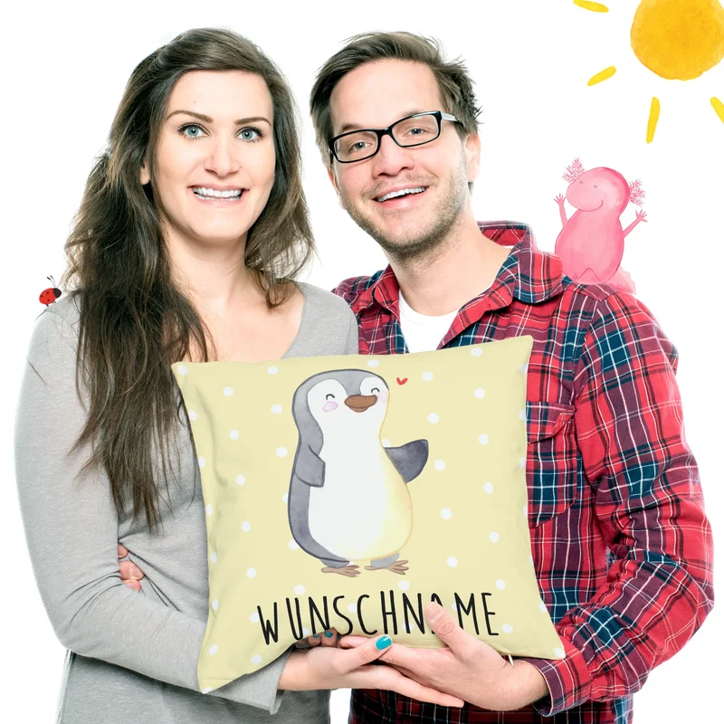 Personalisiertes Kissen Pinguin Amputation