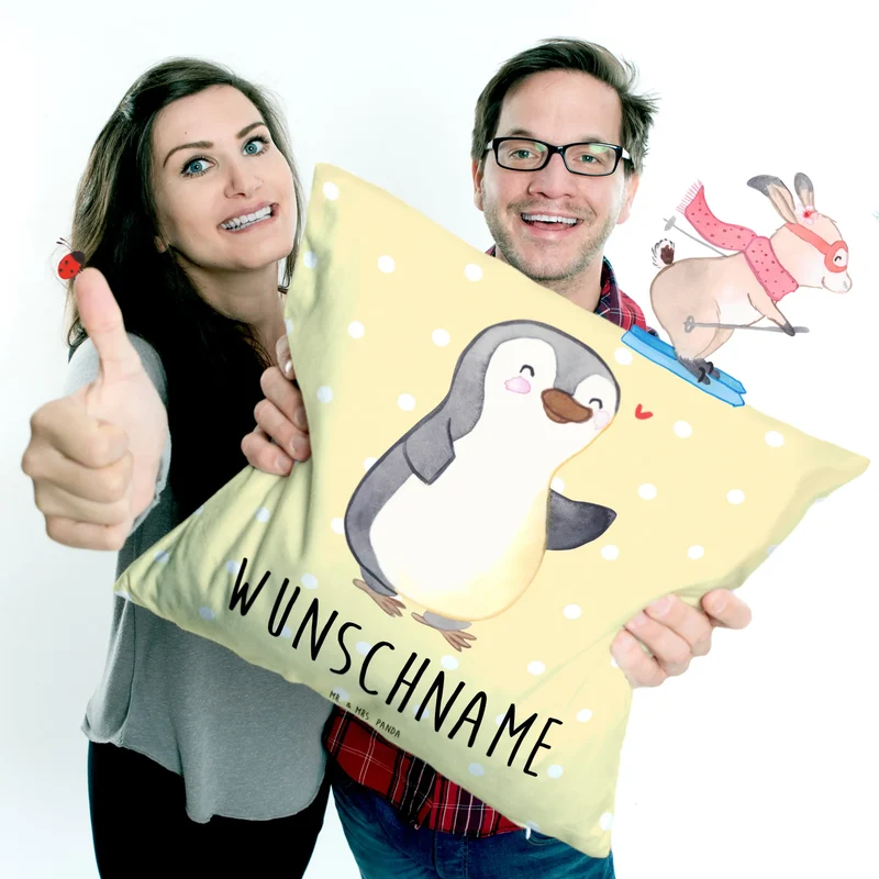 Personalisiertes Kissen Pinguin Amputation