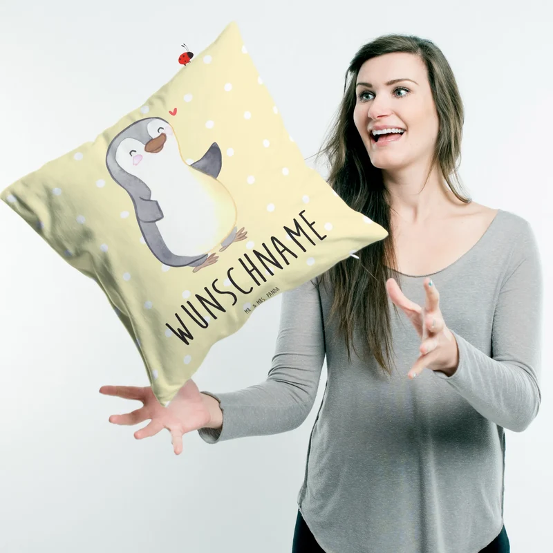 Personalisiertes Kissen Pinguin Amputation