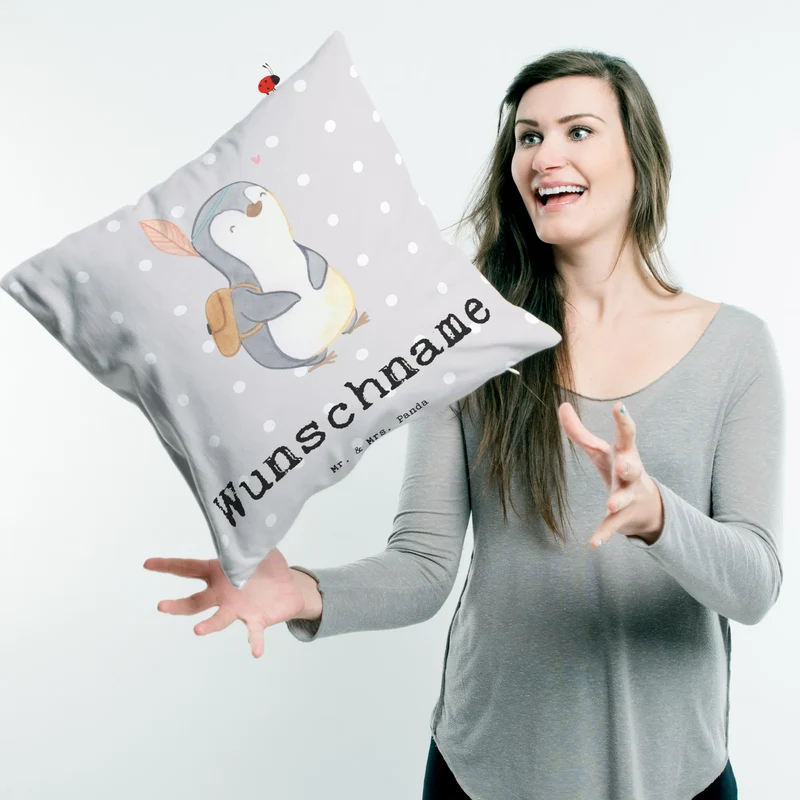 Personalisiertes Kissen Pinguin Bestes Kind der Welt