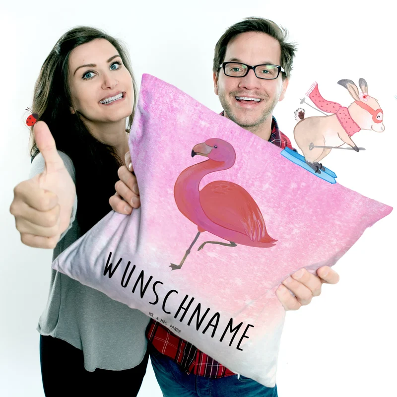 Personalisiertes Kissen Flamingo Classic