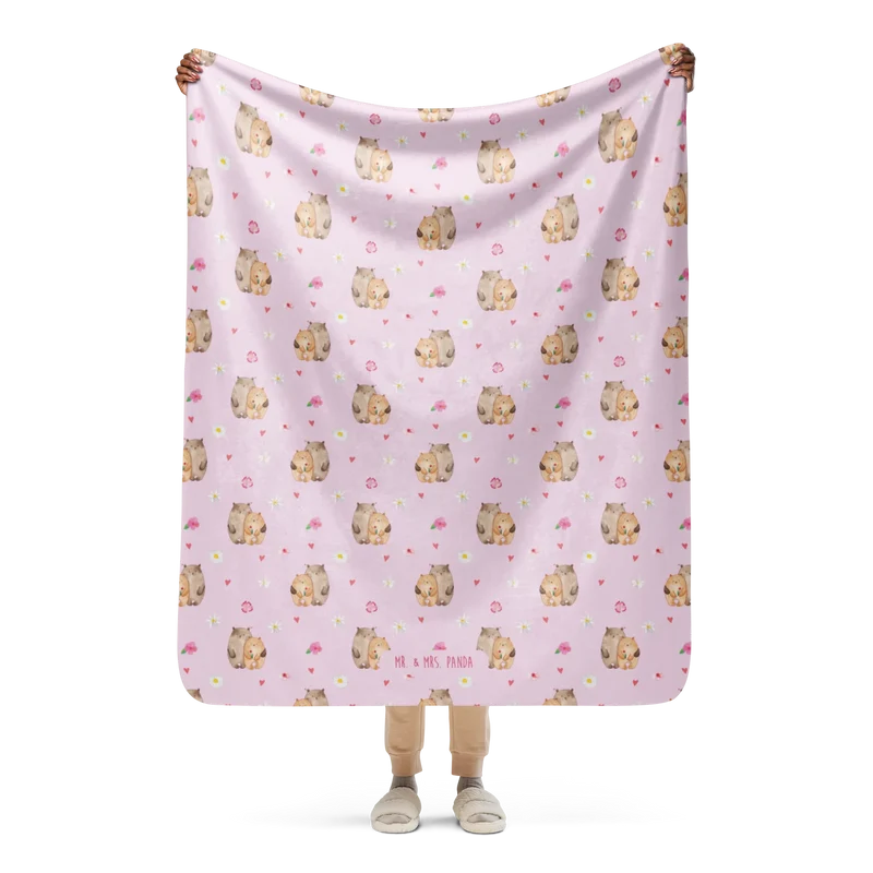 Sherpa Kuscheldecke Bären Liebe Muster
