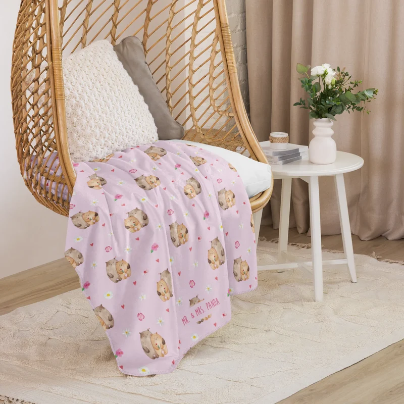 Sherpa Kuscheldecke Bären Liebe Muster