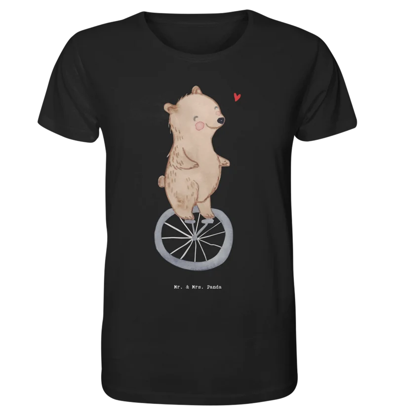 Shirt Herren Bär Einrad fahren