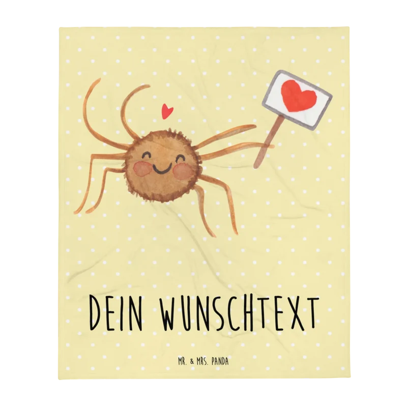 Personalisierte Decke Spinne Agathe Motivation