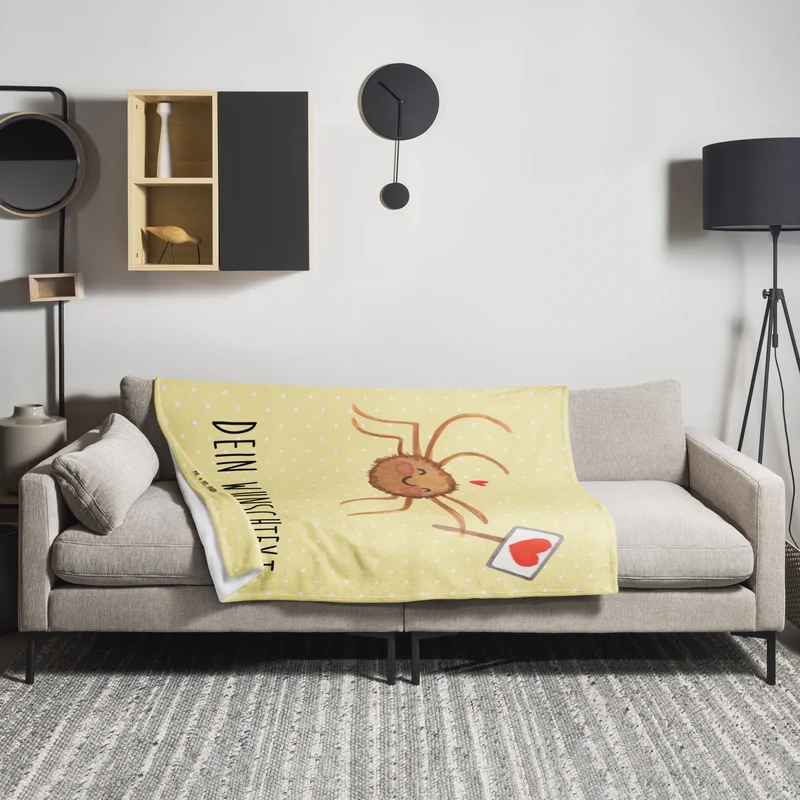 Personalisierte Decke Spinne Agathe Motivation