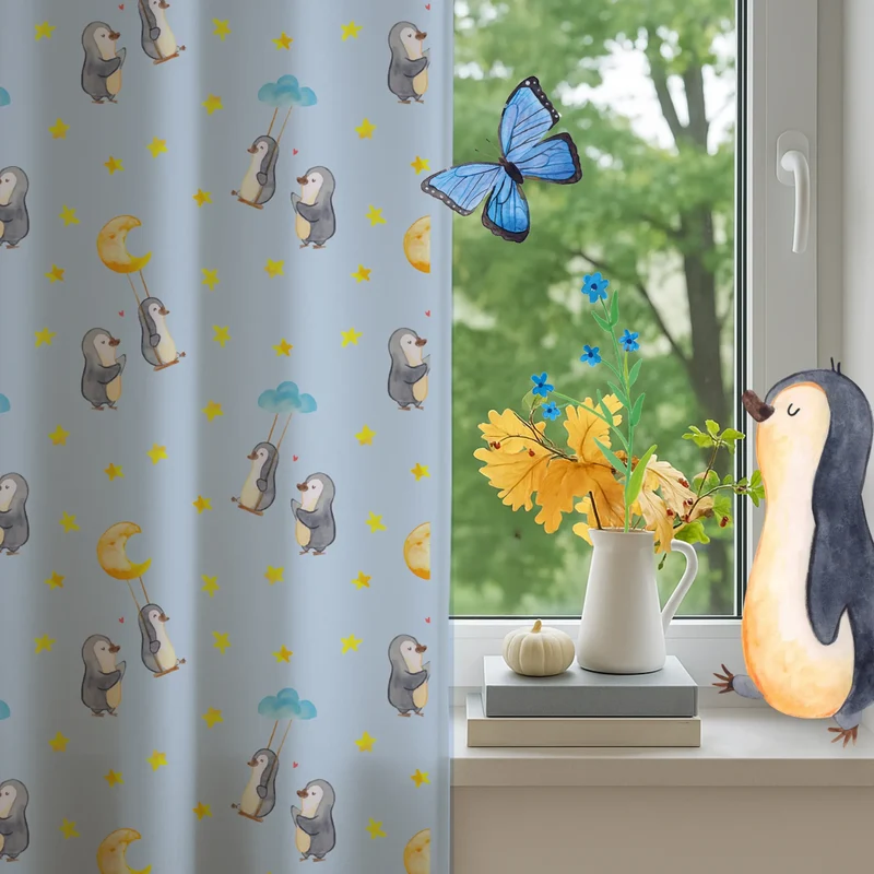 Vorhang Pinguin Oma schaukeln Muster