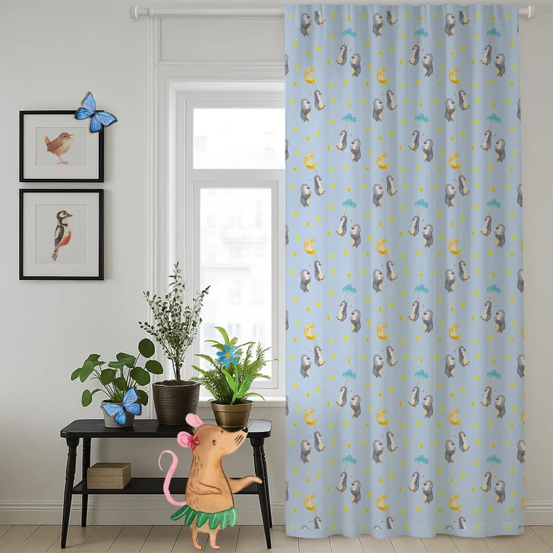 Vorhang Pinguin Oma schaukeln Muster