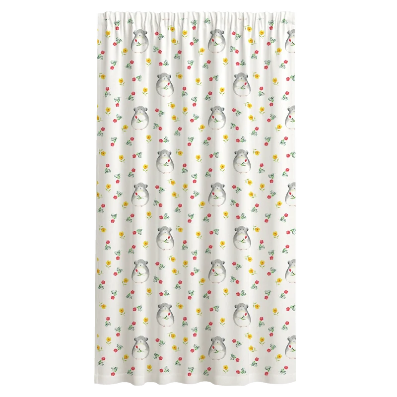 Vorhang Chinchilla Blume Muster