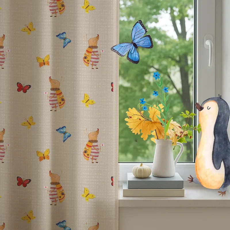 Vorhang Nachtfalter Fähnchen Muster