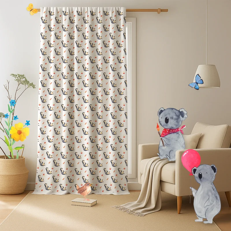 Vorhang Pinguin Lachen Muster