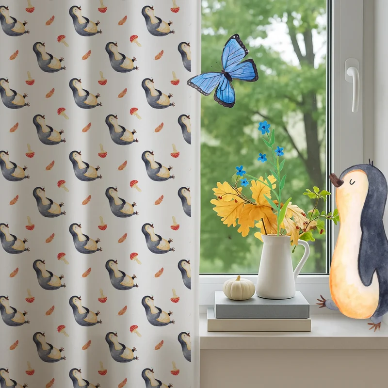 Vorhang Pinguin Lachen Muster