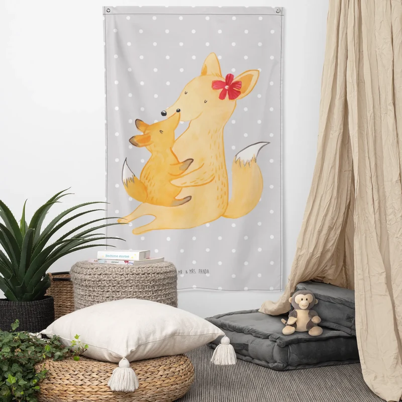 Wandteppich Fuchs Mama