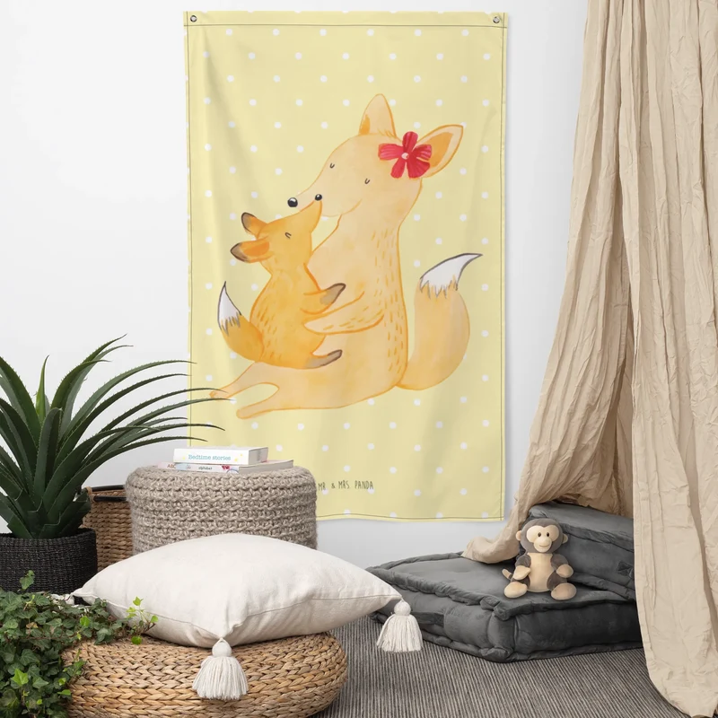 Wandteppich Fuchs Mama