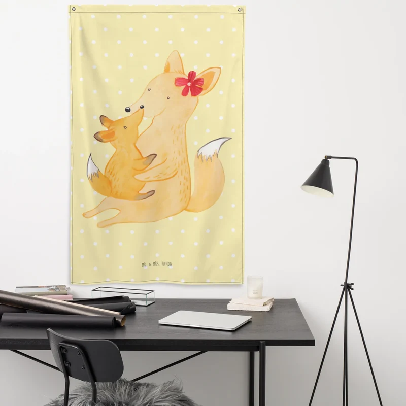 Wandteppich Fuchs Mama
