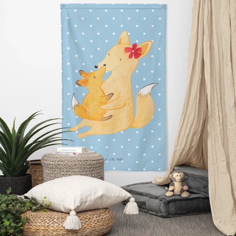 Wandteppich Fuchs Mama