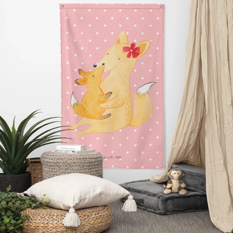 Wandteppich Fuchs Mama