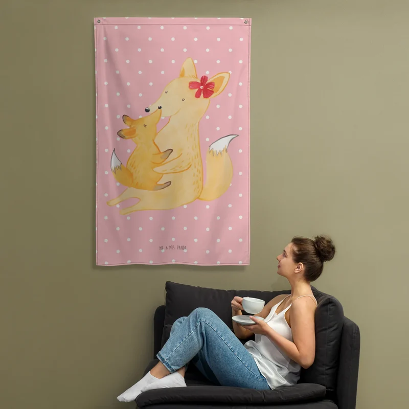 Wandteppich Fuchs Mama