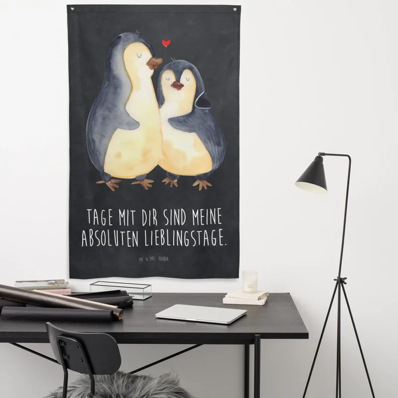 Wandteppich Pinguin umarmen