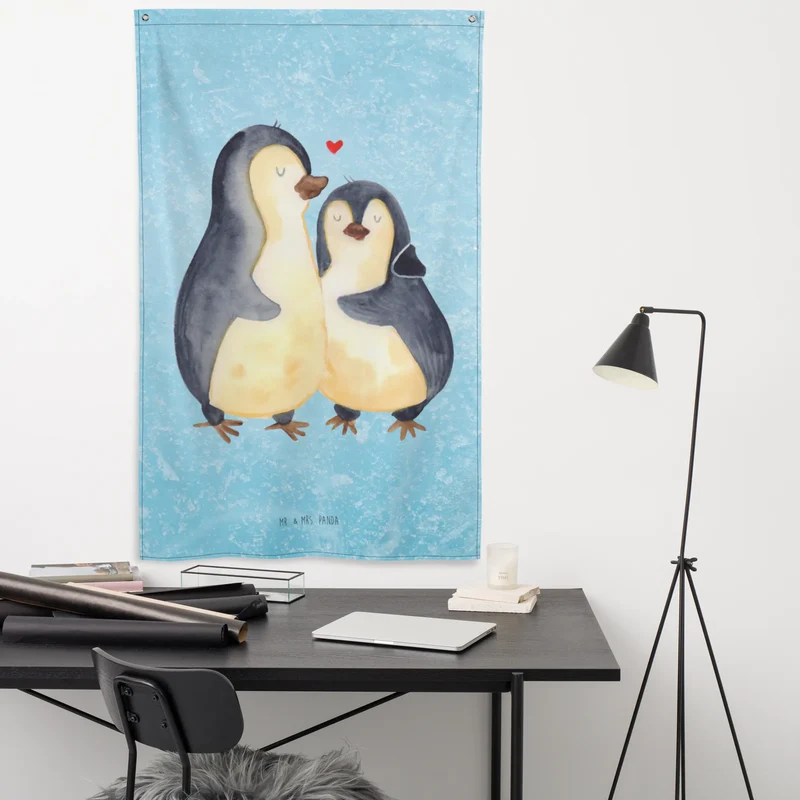 Wandteppich Pinguin umarmen