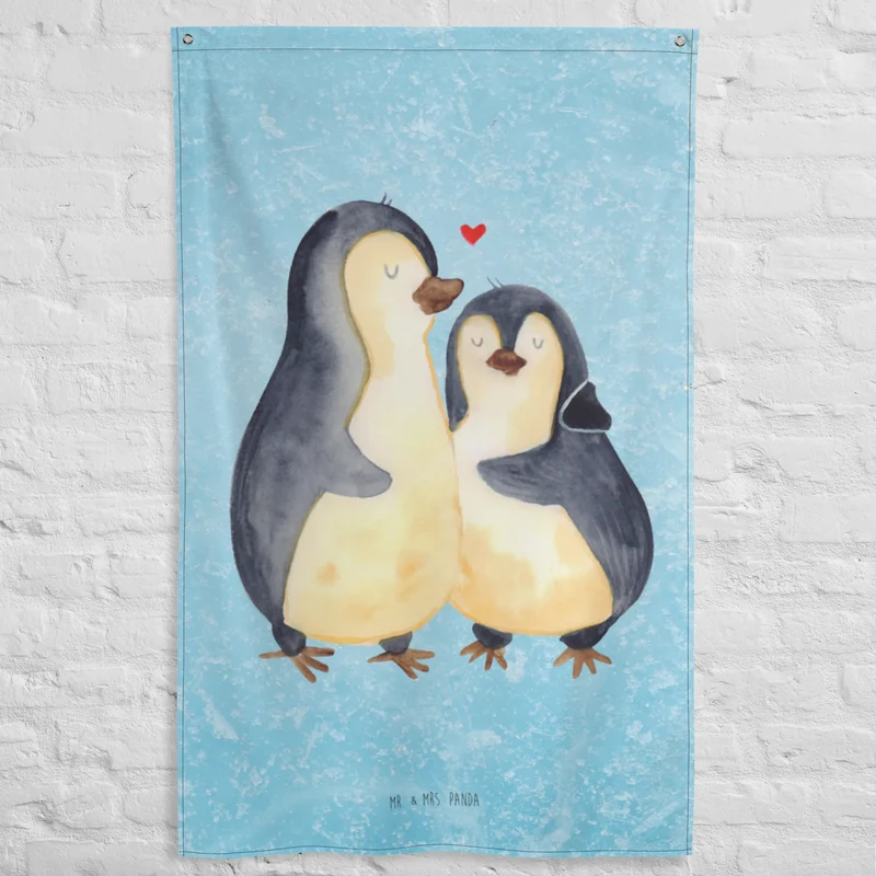 Wandteppich Pinguin umarmen