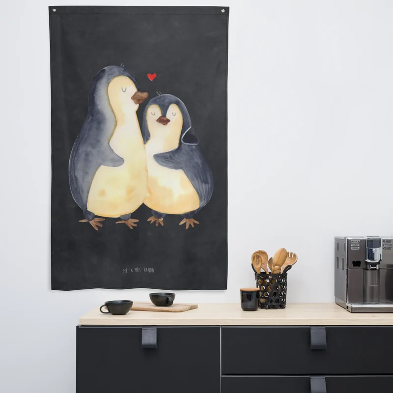 Wandteppich Pinguin umarmen