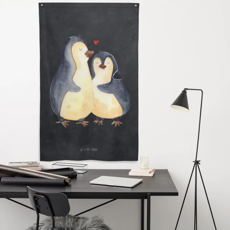 Wandteppich Pinguin umarmen