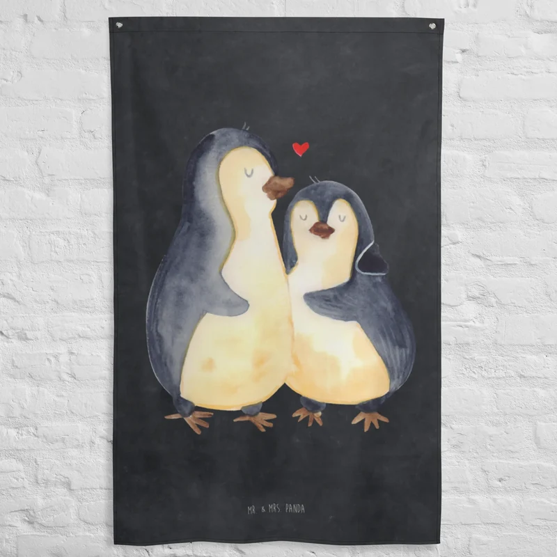 Wandteppich Pinguin umarmen