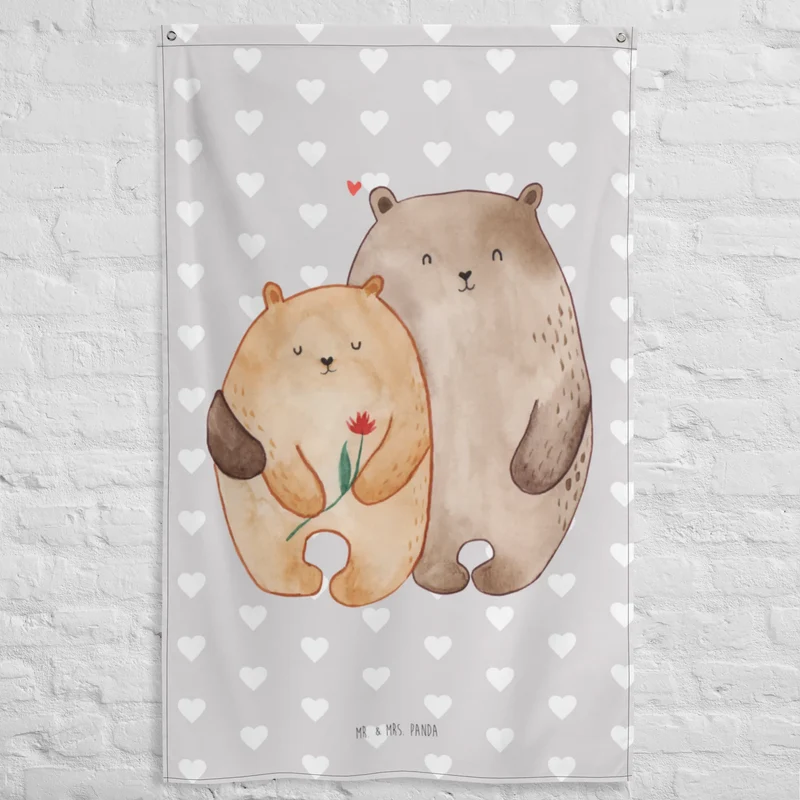 Wandteppich Bären Liebe