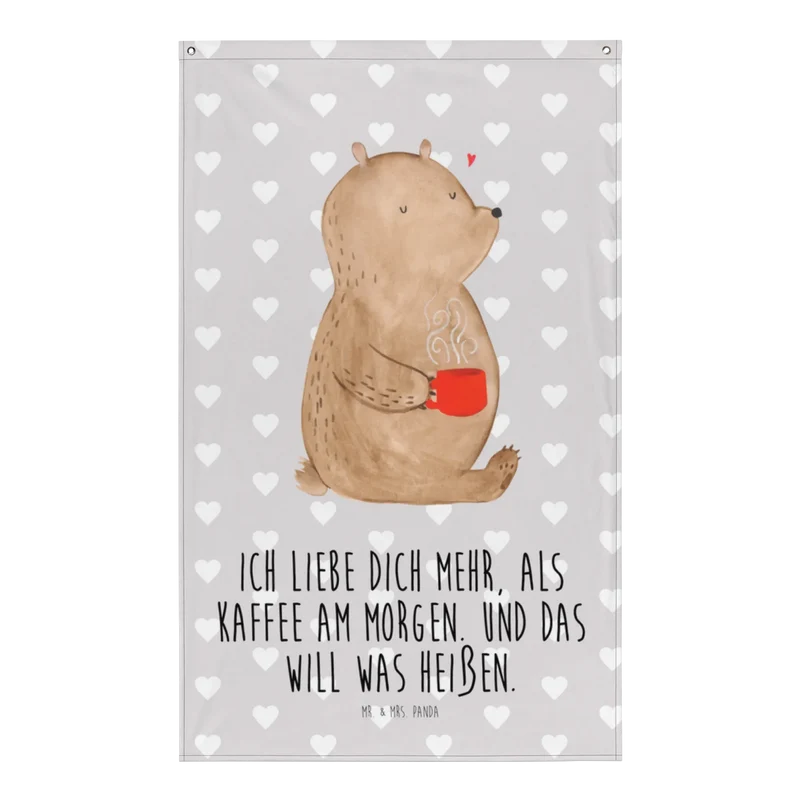 Wandteppich Bär Morgenkaffee