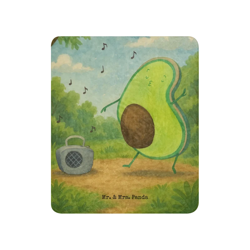 Sherpa Kuscheldecke Avocado Tanzen Design