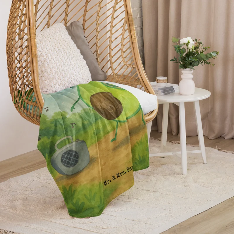 Sherpa Kuscheldecke Avocado Tanzen Design