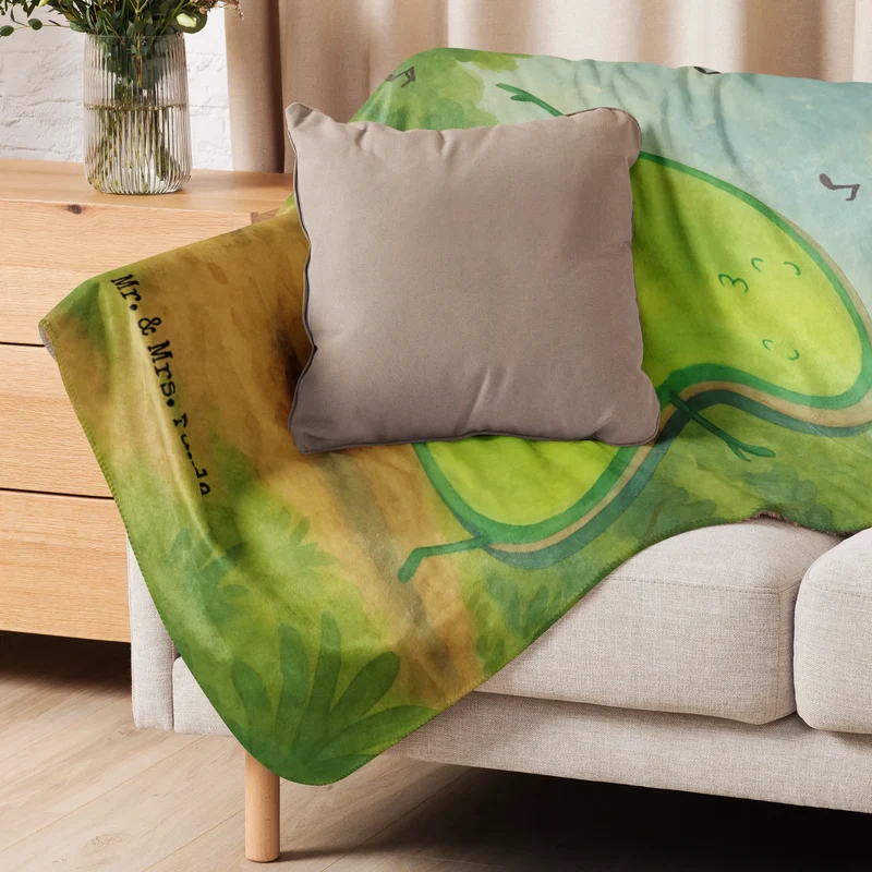Sherpa Kuscheldecke Avocado Tanzen Design