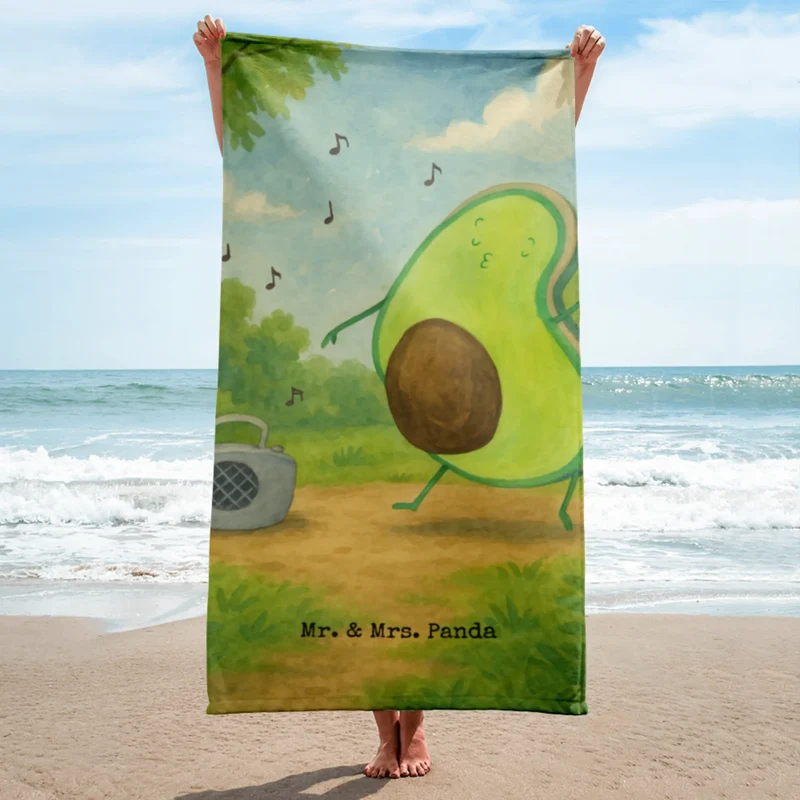 XL Badehandtuch Avocado Tanzen Design