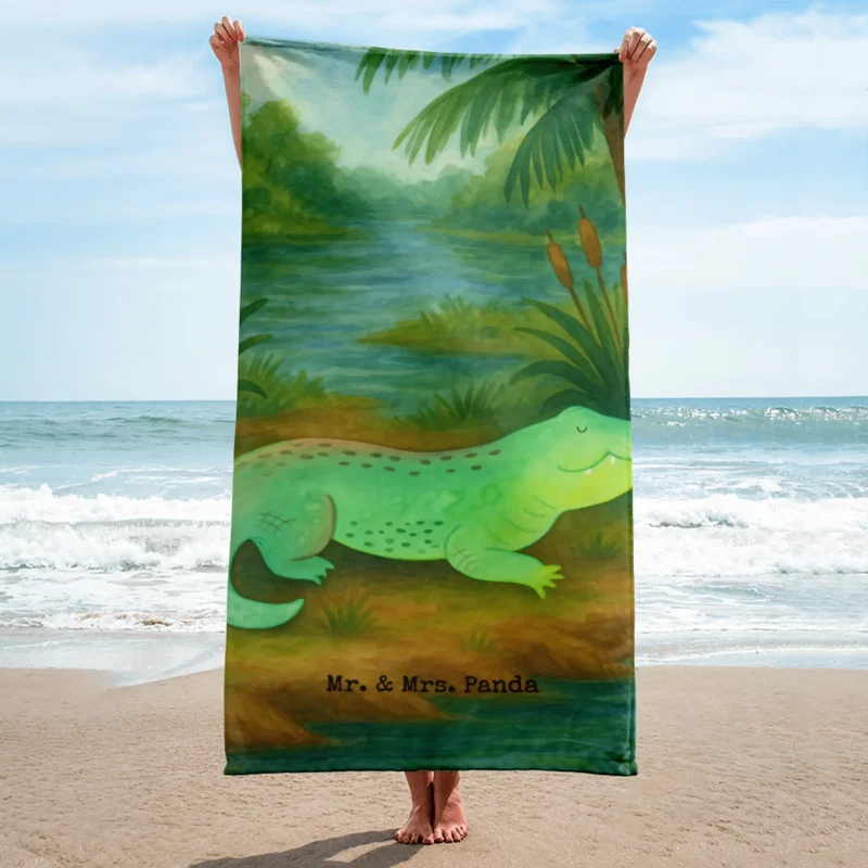 XL Badehandtuch Krokodil Design