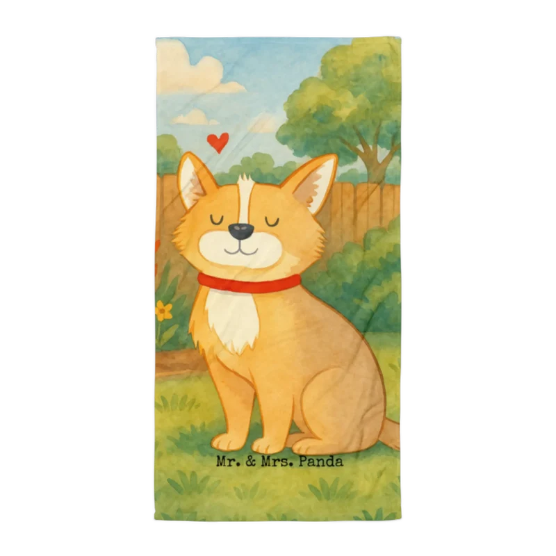 XL Badehandtuch Hund Glück Design