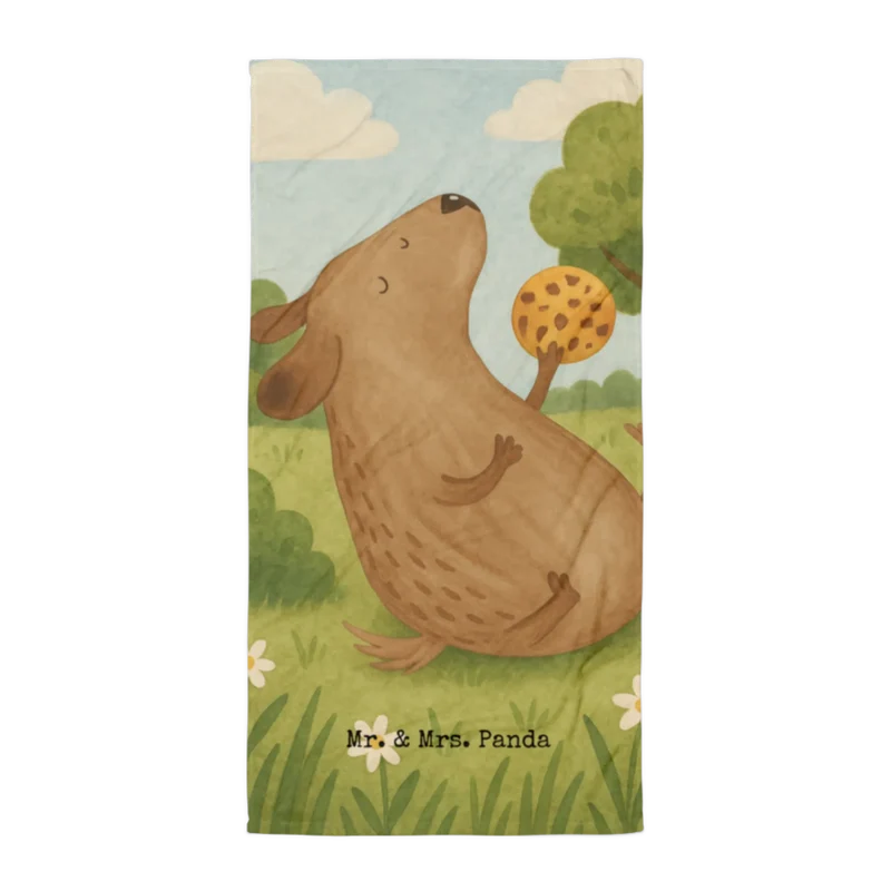 XL Badehandtuch Hund Keks Design