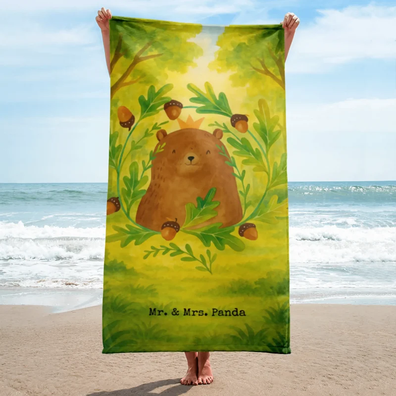 XL Badehandtuch Bär König Design