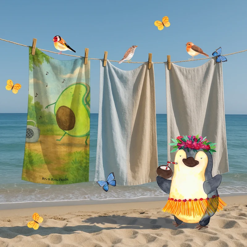 Badehandtuch Avocado Tanzen Design