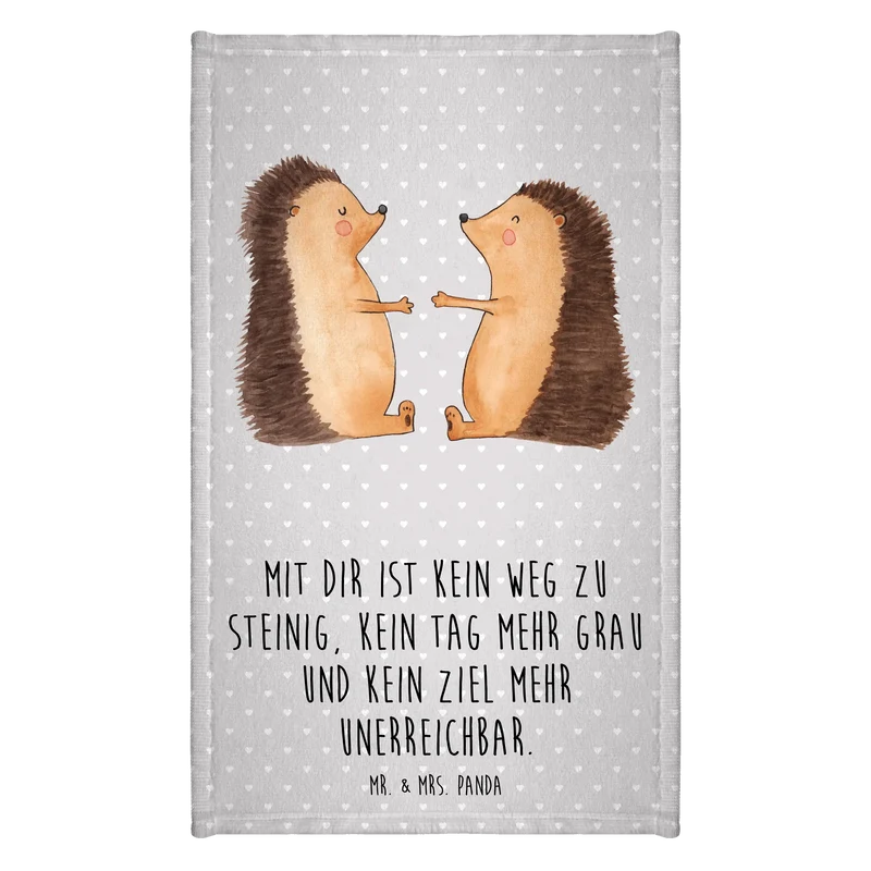 Gästehandtuch Igel Liebe