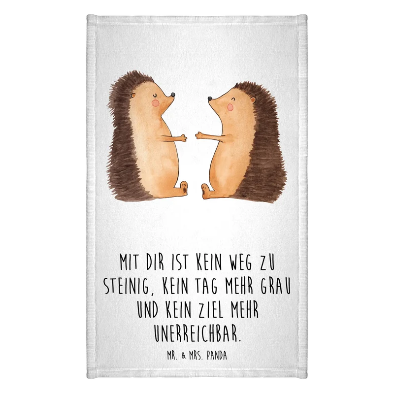 Gästehandtuch Igel Liebe