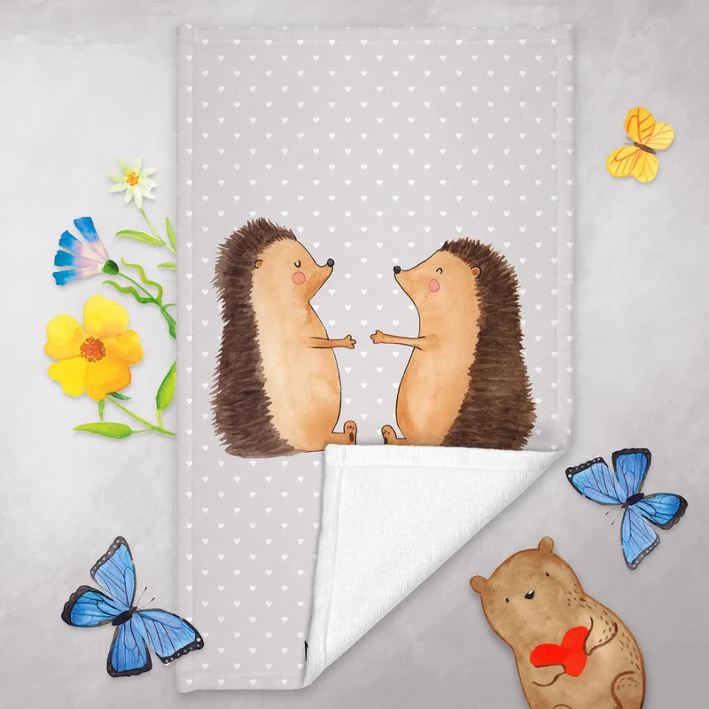 Gästehandtuch Igel Liebe