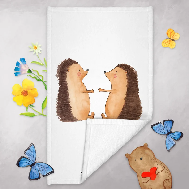 Gästehandtuch Igel Liebe