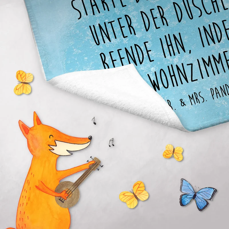Gästehandtuch Pinguin Duschen