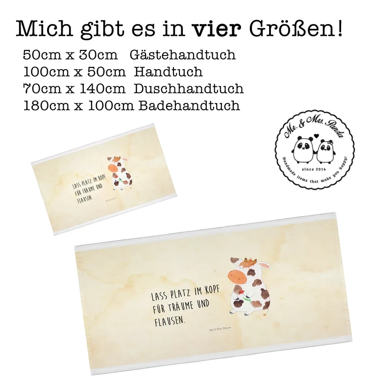 Handtuch Kuh